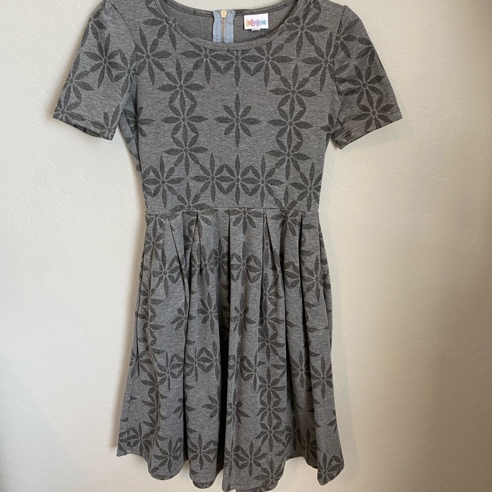 Pleated LuLaRoe Amelia dress.